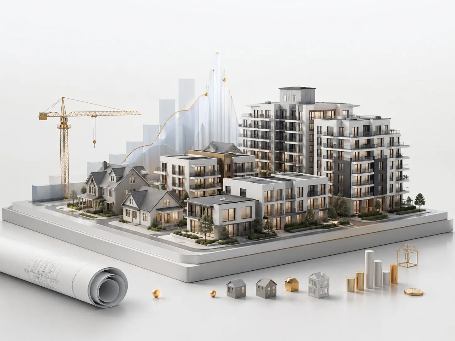 Différents marchés immobiliers résidentiels (revente, construction, location) dans le contexte économique actuel